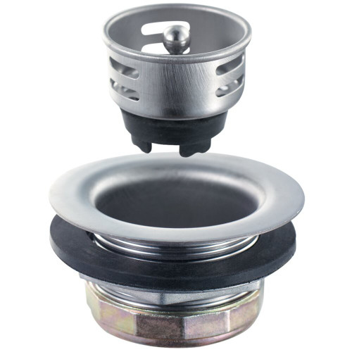 PlumbCraft 7636710N  Stainless Steel 2-1/2" Diameter Sink Strainer Basket Assembly Image 0