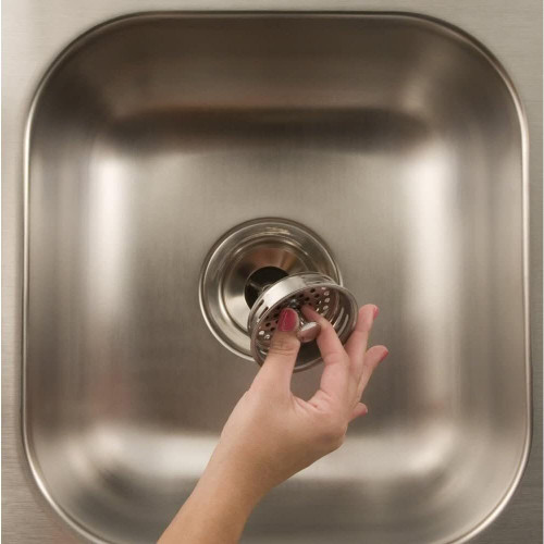 PlumbCraft 7638000T  Stainless Steel Basket Strainer for 3-1/2" Openings Image 1