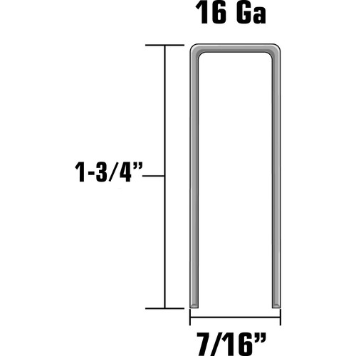 Metabo HPT 11205HHPT 1-3/4" x 16 Gauge 7/16" Standard Crown Electro Galvanized Staples 10000 per Box Image 1