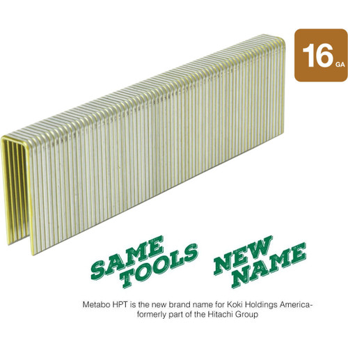 Metabo HPT 11206HPT  2" x 16 Gauge 7/16" Standard Crown Electro Galvanized Staples 10000 per Box Image 3