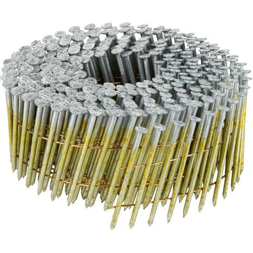 Metabo HPT 13339HPT  2-1/4" x 0.092 Full Round Head Smooth Shank Electro Galvanized 15° Wire Coil Siding Nails - 3600 per Box Image 0