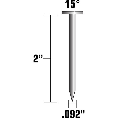 Metabo HPT 13375HPT  2" x 0.092 15 Degree, Plastic Collated, Smooth Shank Hot Dipped Galvanized Hardie Nails - 6000 Per Box Image 1