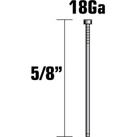 Metabo HPT 14100SHPT  5/8" x 18 Gauge Electro Galvanized Straight Brad Nails - 5000 per Package Image 1