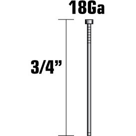 Metabo HPT 14101SHPT  3/4" x 18 Gauge Electro Galvanized Straight Brad Nails - 5000 per Package Image 1
