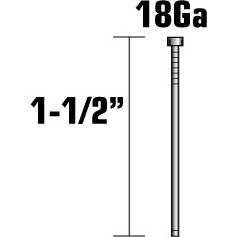 Metabo HPT 14107SHPT  1-1/2" x 18 Gauge Electro Galvanized Straight Brad Nails - 5000 per Package Image 1