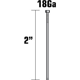 Metabo HPT 14108SHPT  2" x 18 Gauge Electro Galvanized Straight Brad Nails - 5000 per Package Image 1