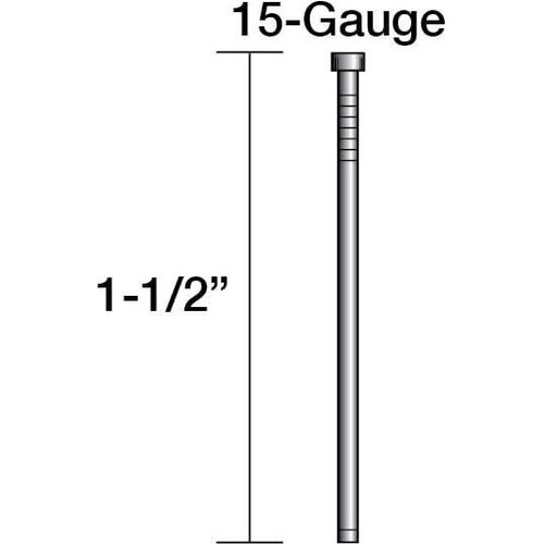 Metabo HPT 14303HPT  1-1/2" x 15 Gauge Smooth Basic Bright "DA" Style Angled Finish Nails - 4000 per Package Image 2