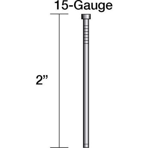 Metabo HPT 14305HPT  2" x 15 Gauge Smooth Basic Bright "DA" Style Angled Finish Nails - 4000 per Package Image 2