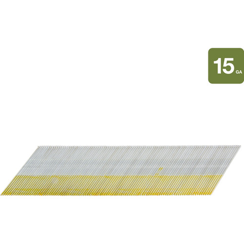 Metabo HPT 14318HPT  2-1/2" x 15 Gauge Electro Galvanized "DA" Style Angled Finish Nails - 3000 per Package Image 0