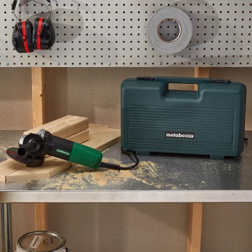 Metabo HPT G12SR4  4-1/2 Inch 6.2 Amp Slide Switch Angle Grinder Kit with 5 Abrasive Wheels Image 8