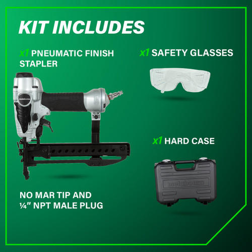 Metabo HPT N3804AB3  18 Gauge 1/4" Narrow Crown Stapler for 1/2" to 1-1/2" Length Staples Image 4