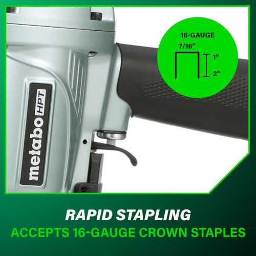 Metabo HPT N5008AC2  16 Gauge 7/16" Standard Crown Stapler for 1" to 2" Length Staples Image 4