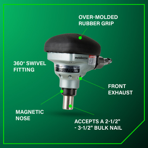 Metabo HPT  NH90AB  3-1/2" Palm Nailer Image 2