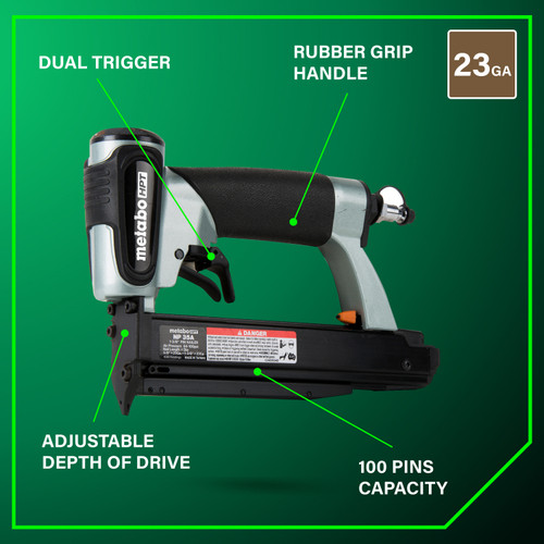 Metabo HPT NP35A  1-3/8 Inch 23 Gauge Micro Pin Nailer Image 4