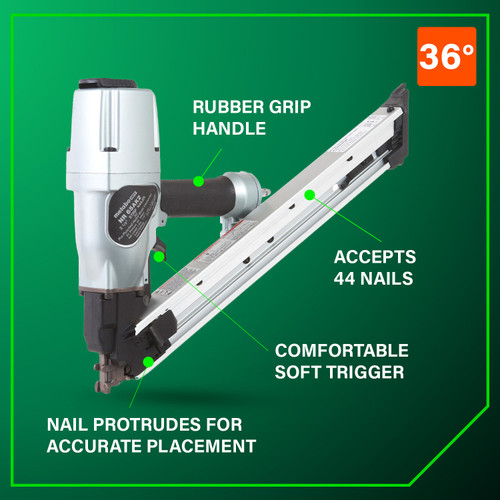 Metabo HPT NR65AK2  36 Degree 2-1/2 Inch Strap-Tite Metal Connector Nailer Image 3