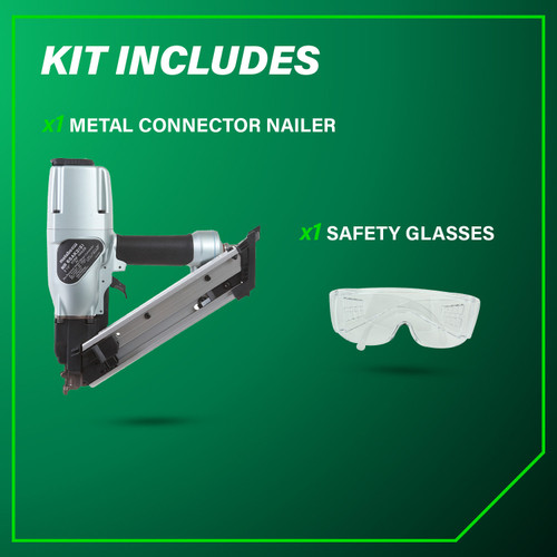 Metabo HPT NR65AK2S  36 Degree 2-1/2 Inch Strap-Tite Metal Connector Nailer with Short Magazine Image 2