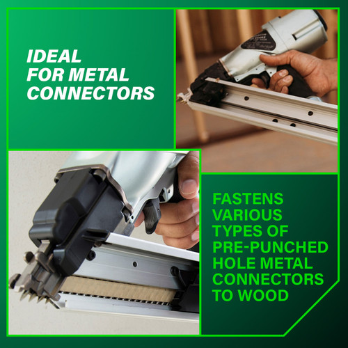 Metabo HPT NR65AK2S  36 Degree 2-1/2 Inch Strap-Tite Metal Connector Nailer with Short Magazine Image 3