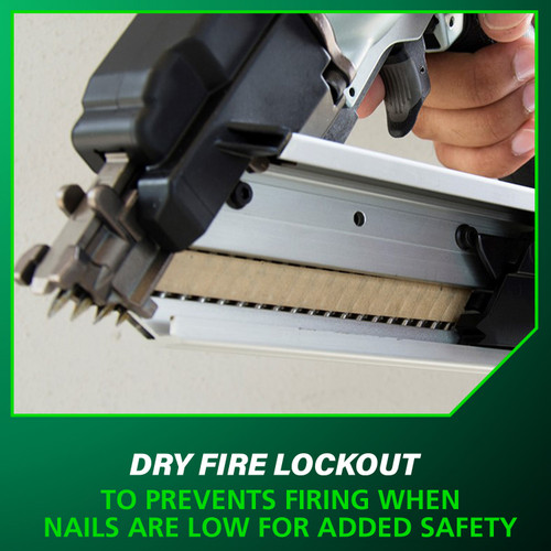 Metabo HPT NR65AK2S  36 Degree 2-1/2 Inch Strap-Tite Metal Connector Nailer with Short Magazine Image 6