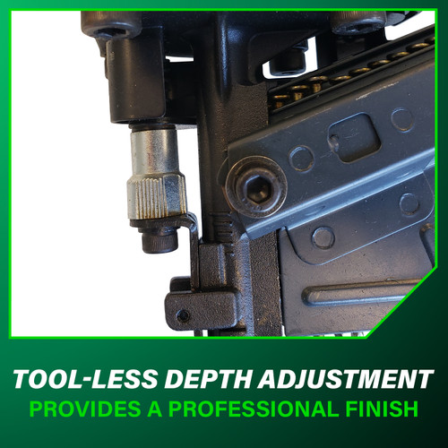 Metabo HPT NR83A5  21 Degree 3-1/4" Plastic Collated Framing Nailer with Depth Adjustment Image 5