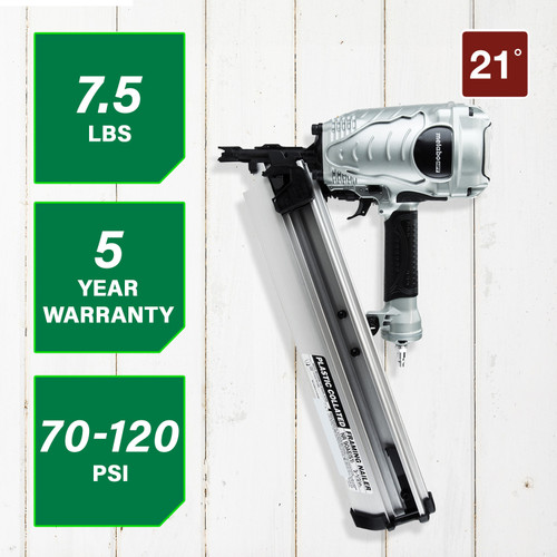 Metabo HPT NR90AES1  21 Degree 3-1/2 Inch Plastic Collated Framing Nailer Image 1