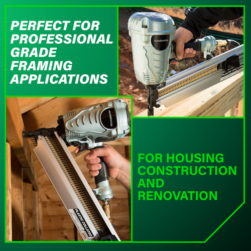 Metabo HPT NR90AES1  21 Degree 3-1/2 Inch Plastic Collated Framing Nailer Image 2