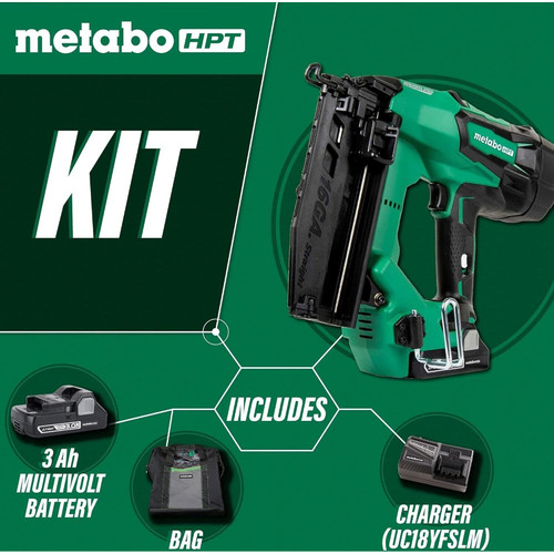Metabo HPT  NT1865DMS  18V 16 Gauge 2-1/2 Inch Straight Finish Nailer Image 2