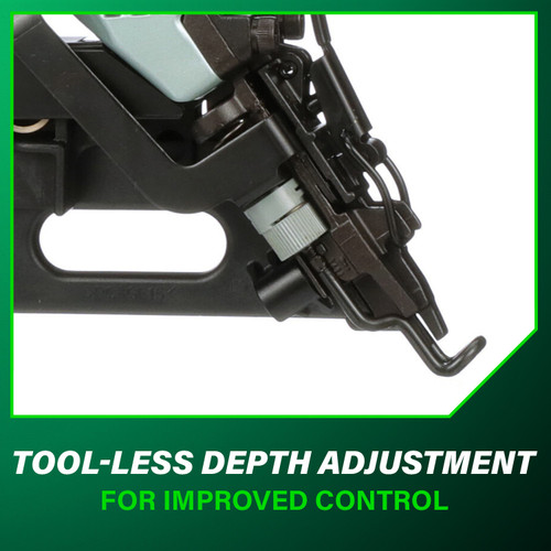 Metabo HPT NT65MA4  2-1/2 Inch 15 Gauge Angled Finish Nailer with Air Duster Image 5