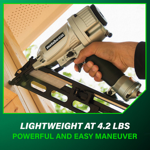 Metabo HPT NT65MA4  2-1/2 Inch 15 Gauge Angled Finish Nailer with Air Duster Image 6