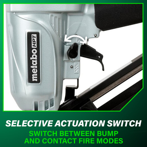 Metabo HPT NT65MA4  2-1/2 Inch 15 Gauge Angled Finish Nailer with Air Duster Image 8