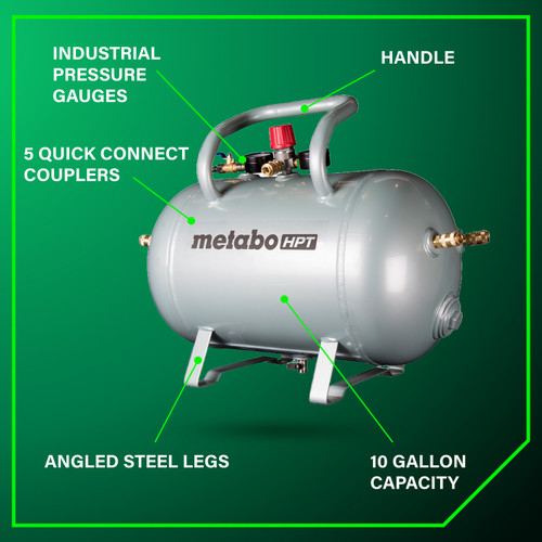Metabo HPT UA3810AB  10-Gallon ASME Certified Reserve Air Tank  Image 2