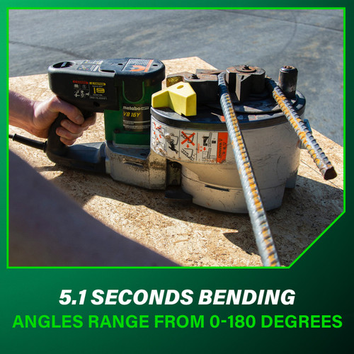 Metabo HPT VB16Y  Portable Rebar Bender and Cutter with 8 Amp Motor Image 6