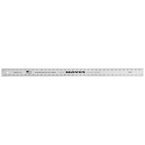 Mayes 10208  36 Inch x 2 Inch Straight Edge Aluminum Ruler Image 0