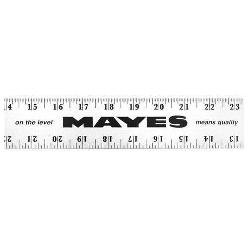 Mayes 10208  36 Inch x 2 Inch Straight Edge Aluminum Ruler Image 1