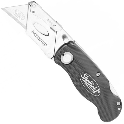 Sheffield 12613  Ultimate Lockback Utility Knife - Black Image 0