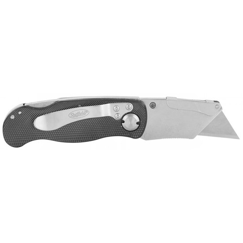 Sheffield 12613  Ultimate Lockback Utility Knife - Black Image 2