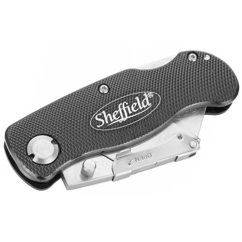 Sheffield 12613  Ultimate Lockback Utility Knife - Black Image 3