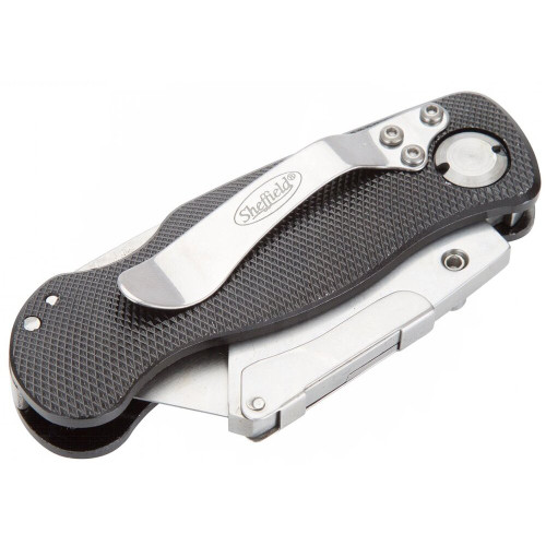 Sheffield 12613  Ultimate Lockback Utility Knife - Black Image 4