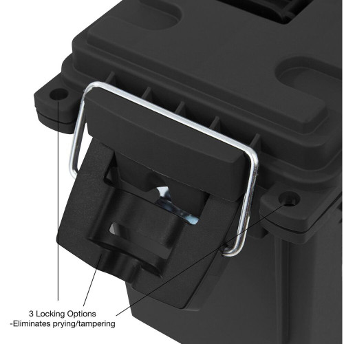 Sheffield 12629  Water Resistant Plastic Field Box (Ammo Can) - Black Image 3