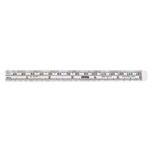 General Tools 305ME  Precision 150mm/6 In. Flexible Stainless Steel Ruler (32060) Image 0