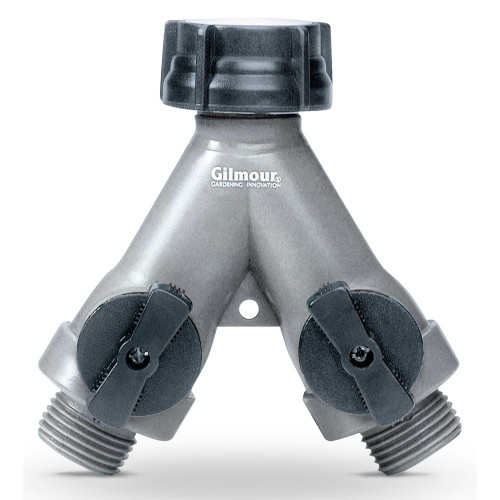 Gilmour 800024-1001  Light Duty Plastic Full-flow Two Way Wye Shut-off Valve Image 0 Gilmour 800024-1001  Light Duty Plastic Full-flow Two Way Wye Shut-off Valve Image 0