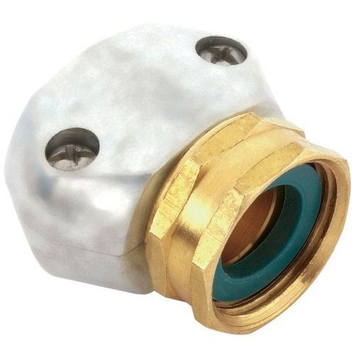 Gilmour 801014-1001  5/8" to 3/4" Hose Repair Female Connector / Coupler End - Zinc and Brass (01FZ) Image 0