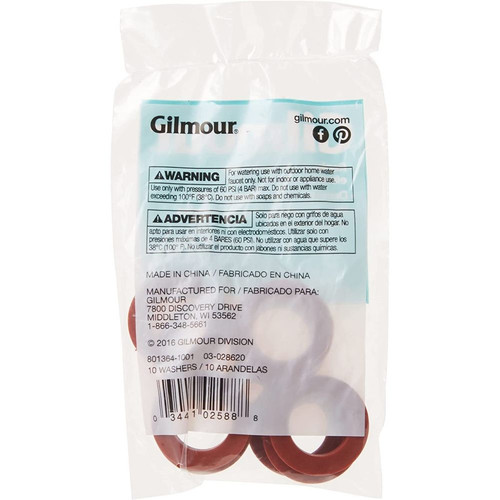 Gilmour 801704-1003  Washers Hose Rubber 10 Per Pack Image 1