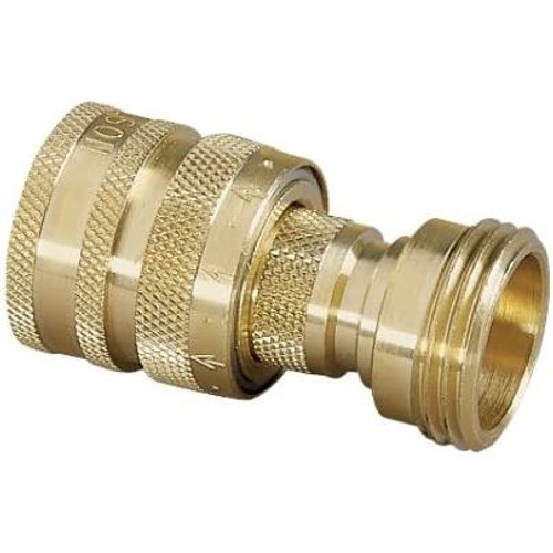 Nelson 801904-1002  Adapter Hose Quick Connect Brass Male/Female Image 0