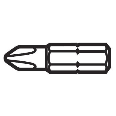 Lutz 23020  #2 Phillips x 1" Insert Bits - 250 per Jar Image 0