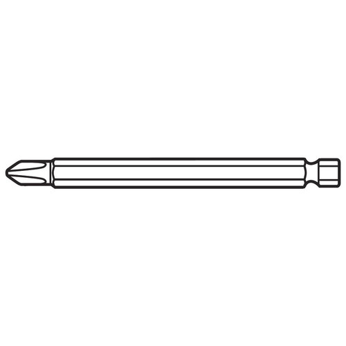 Lutz 23053  #2 Phillips x 6" Power Bits - 45 per Jar Image 0