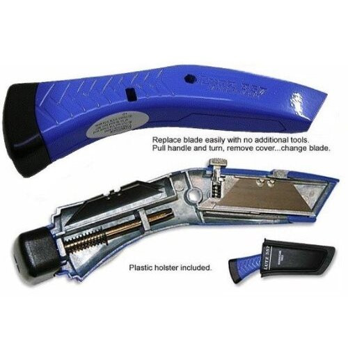 Lutz 35699  #357 Blue Quick Change Heavy Duty Utility Knife and Plastic Holster (357-BL) Image 3