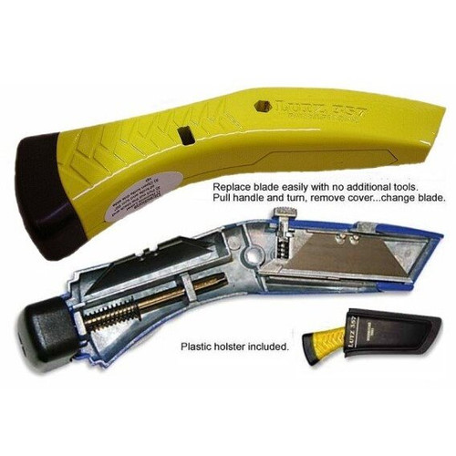 Lutz 35701  #357 Yellow Quick Change Heavy Duty Utility Knife and Plastic Holster (357-YL) Image 3