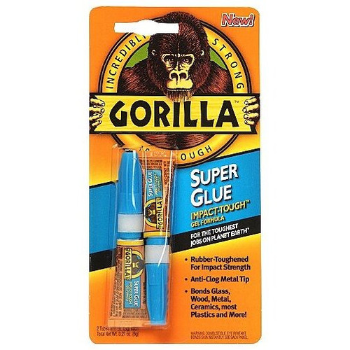 Gorilla Glue 78001  Gorilla Super Glue - 3 gram Tubes - 2 Tubes per Package Image 1