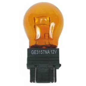 GE Lighting 3157NA/BP2  Automotive Front Turn Signal, Tail Light Amber Miniature Bulb (12314) 2 Lamps per Blister Image 0