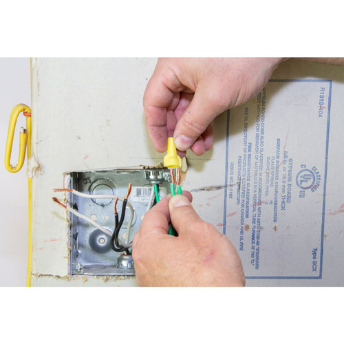 GB Gardner Bender 19-084  WingGard ULTRA High-Leverage Easy-on Wing-type Twist-on Wire Connector - Yellow #22-#10 AWG - 6 per Card Image 3